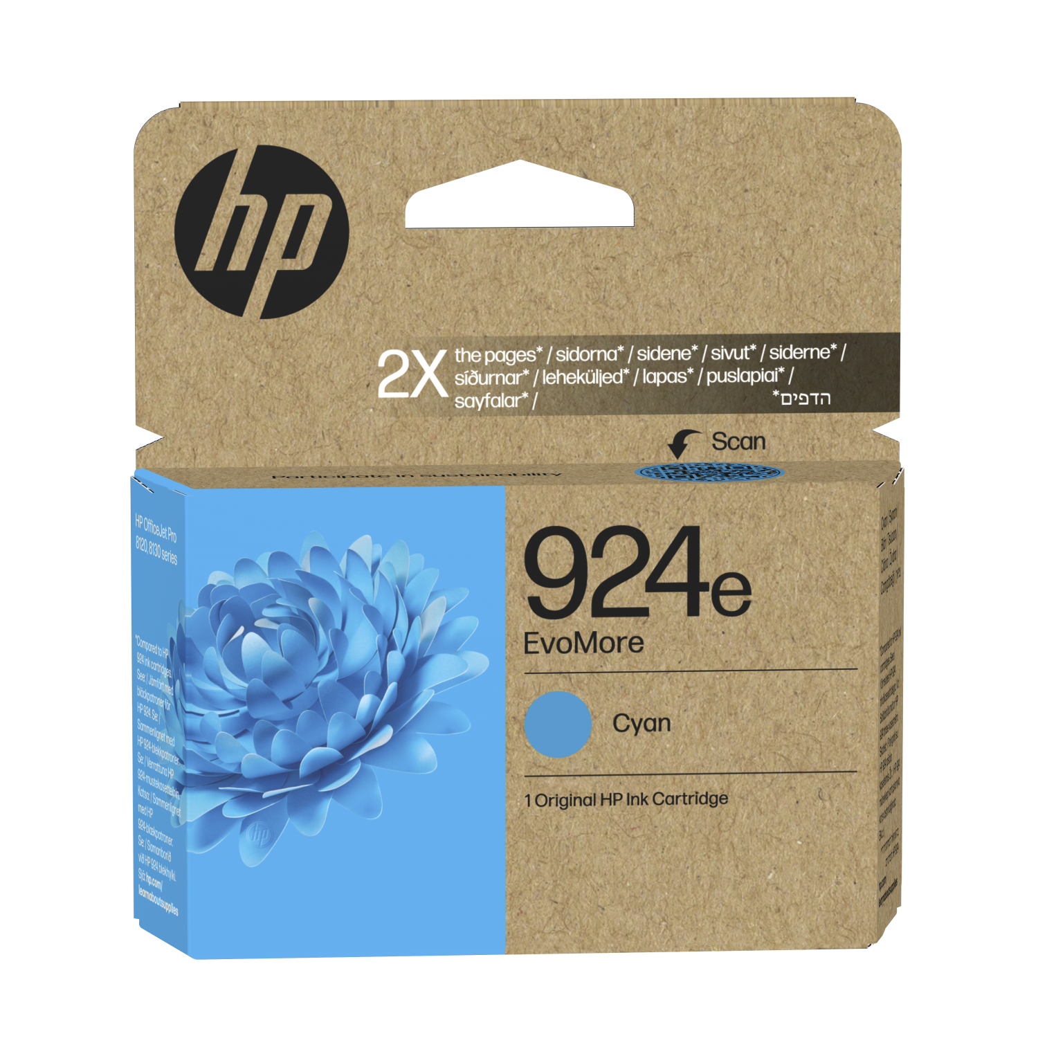 HP 924E EVOMORE CYAN ORIGINAL INK CA