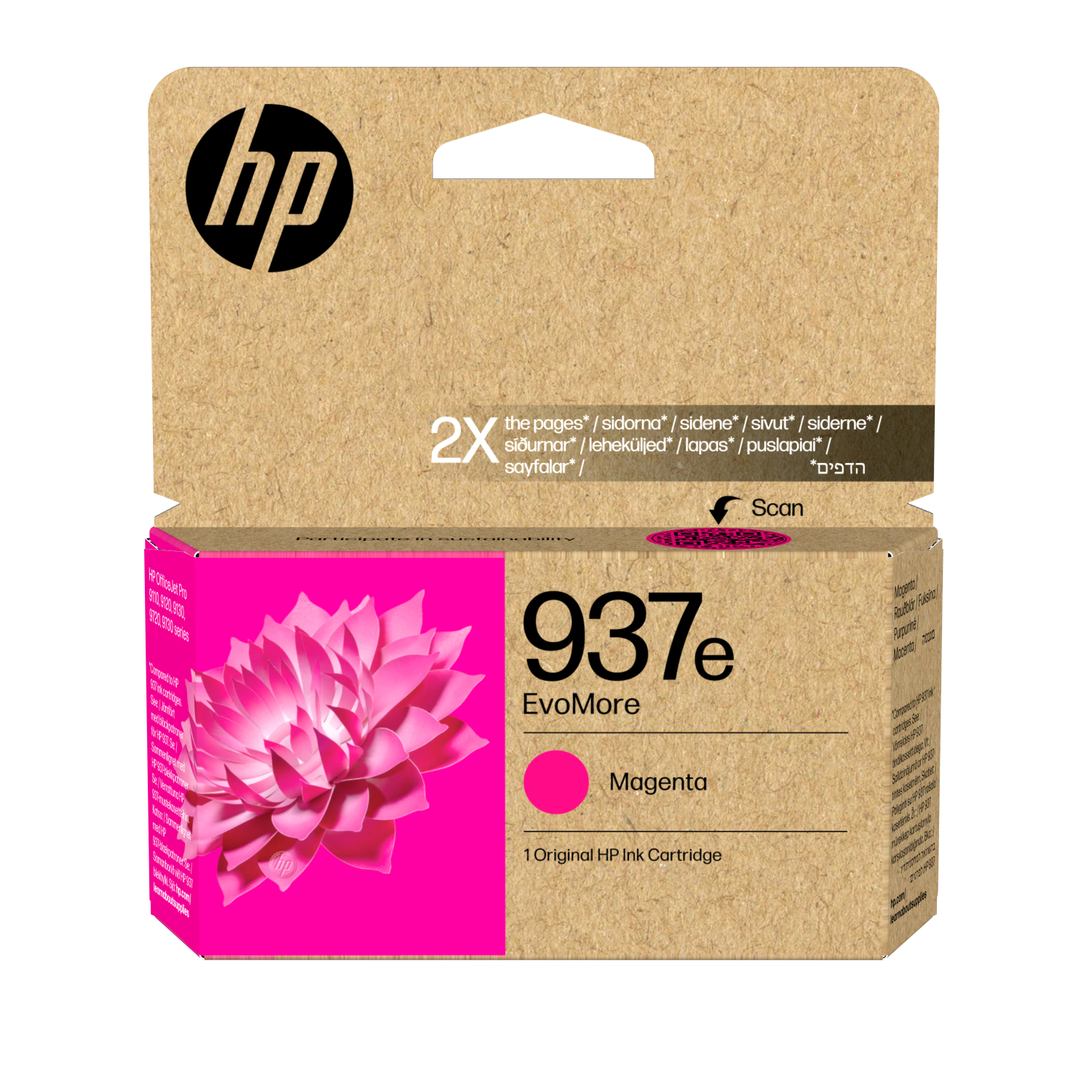 HP 937E EVOMORE MAGENTA ORIGINAL INK
