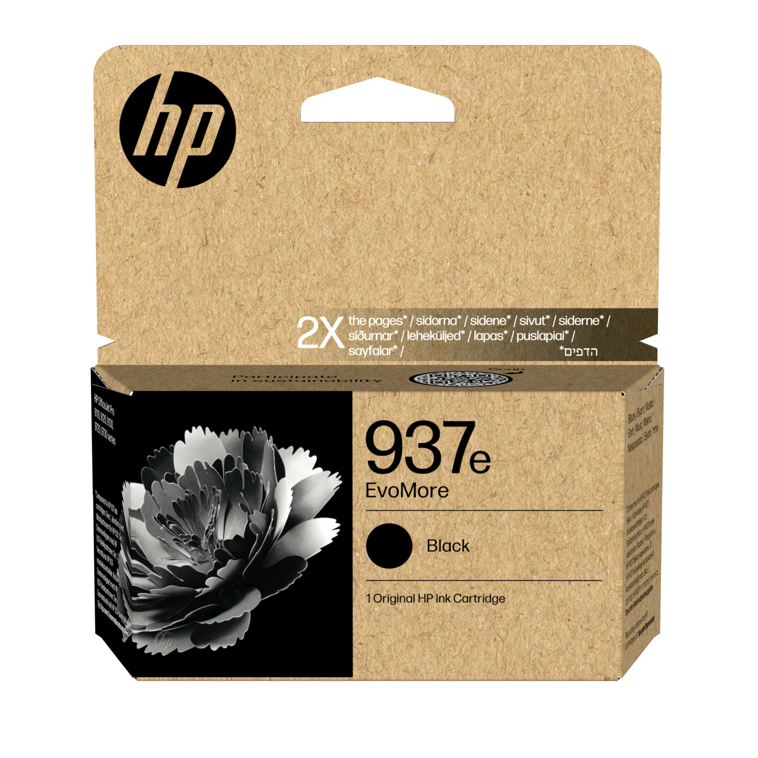 HP 937E EVOMORE BLACK ORIGINAL INK C