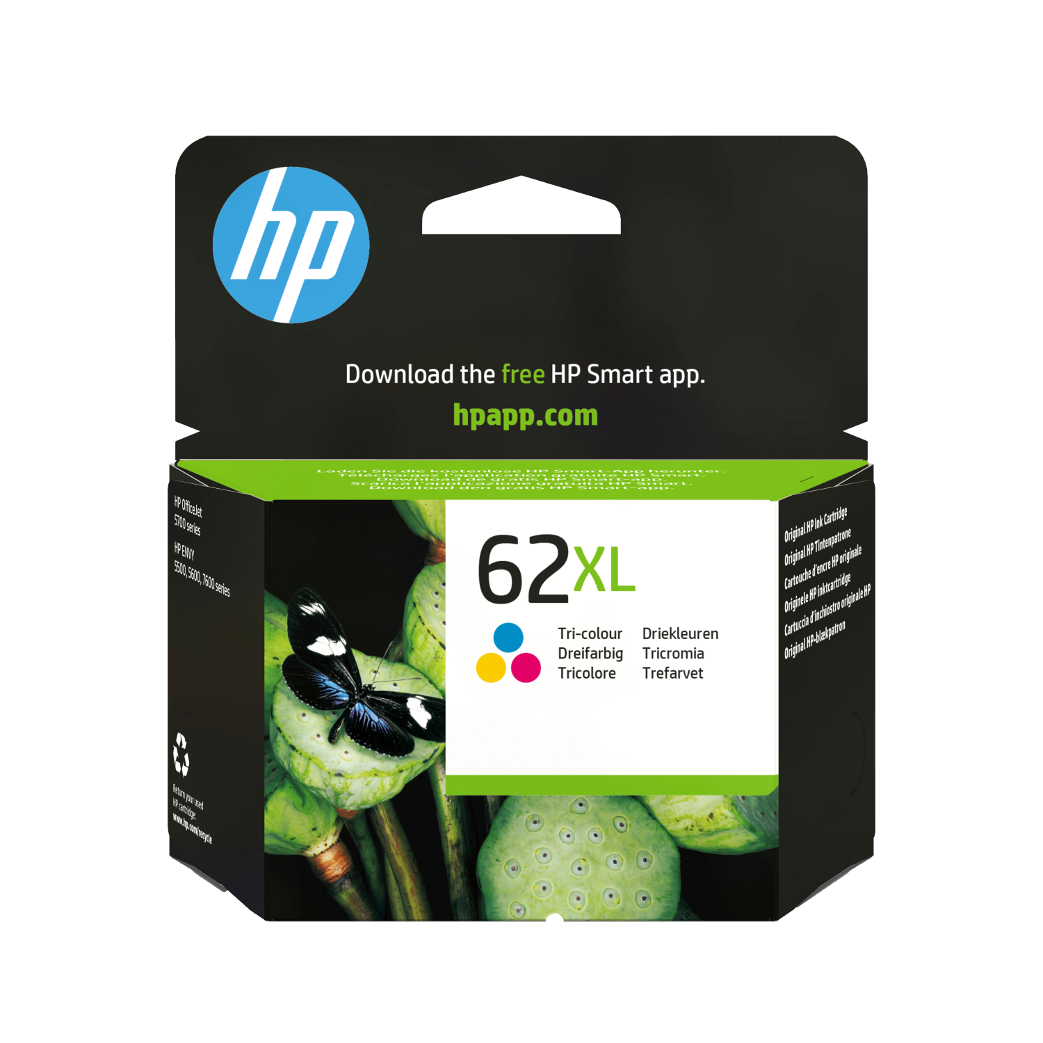 HP 62XL TRI-COLOR INK CARTRIDGE