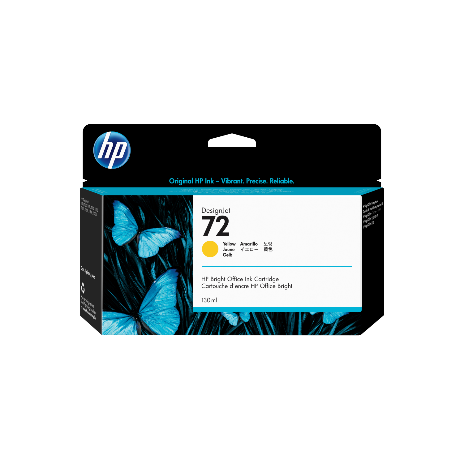 HP 72 130 ML YELLOW INK CART