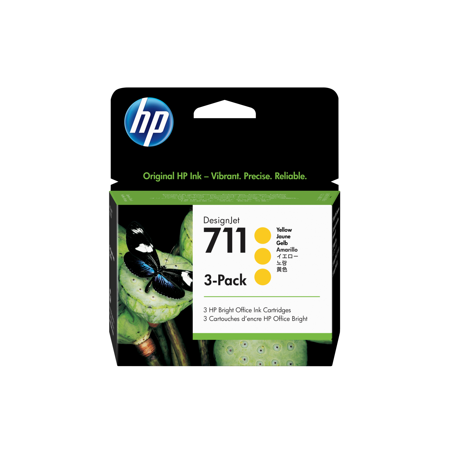 HP 711 3-PACK 29-ML YELLOW INK CARTS