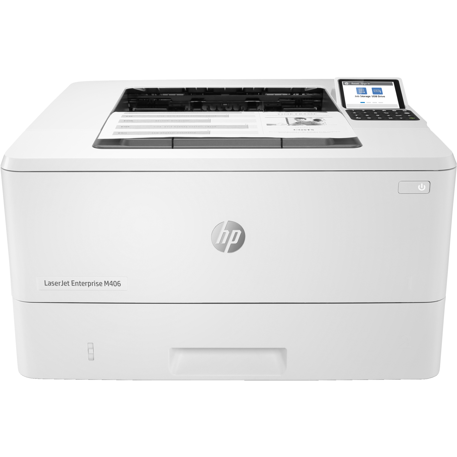 HP M406dn Laser Printers - 2.7 Inches - 1024MB - White