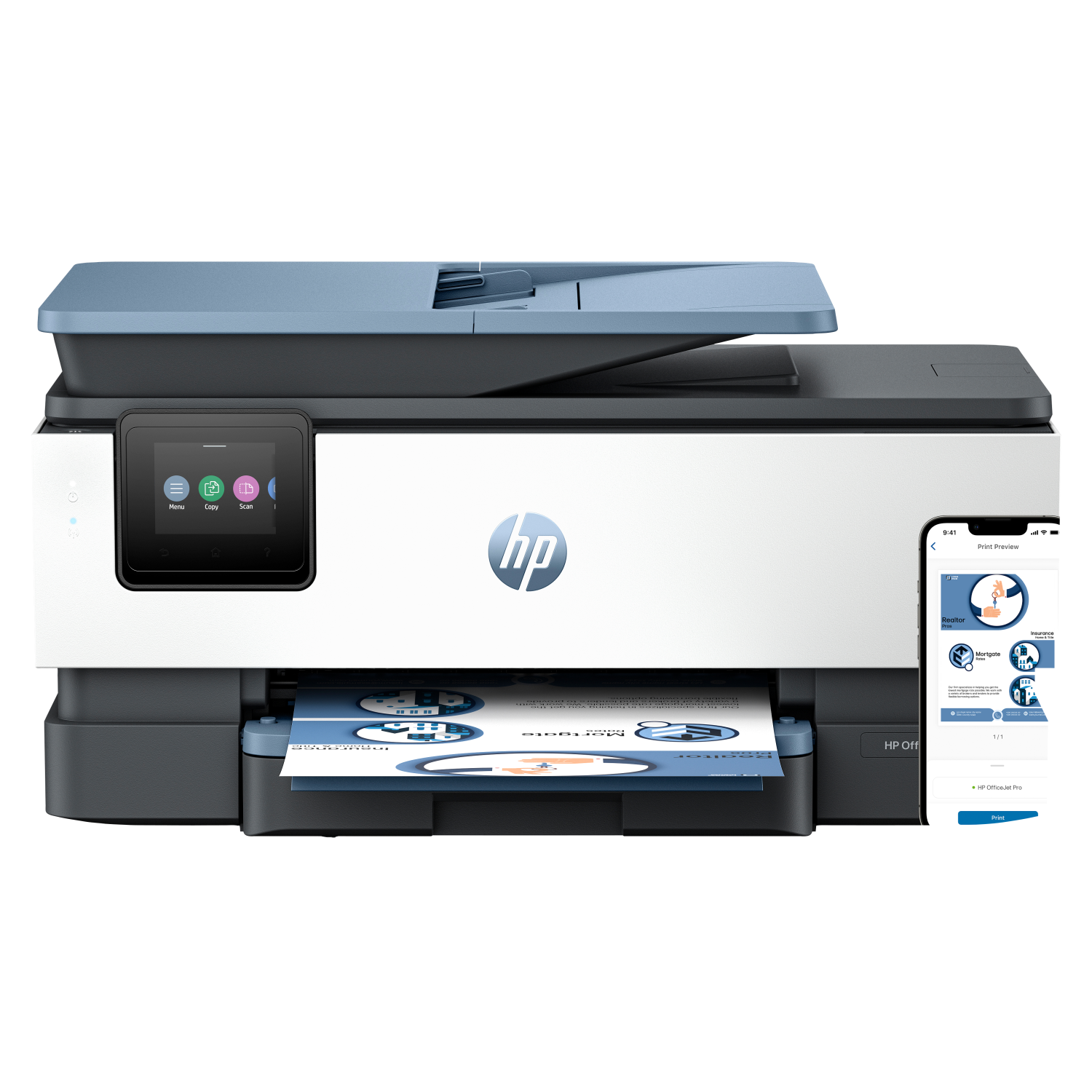 HP 8135e Multifunction Printers - 512MB - Blue