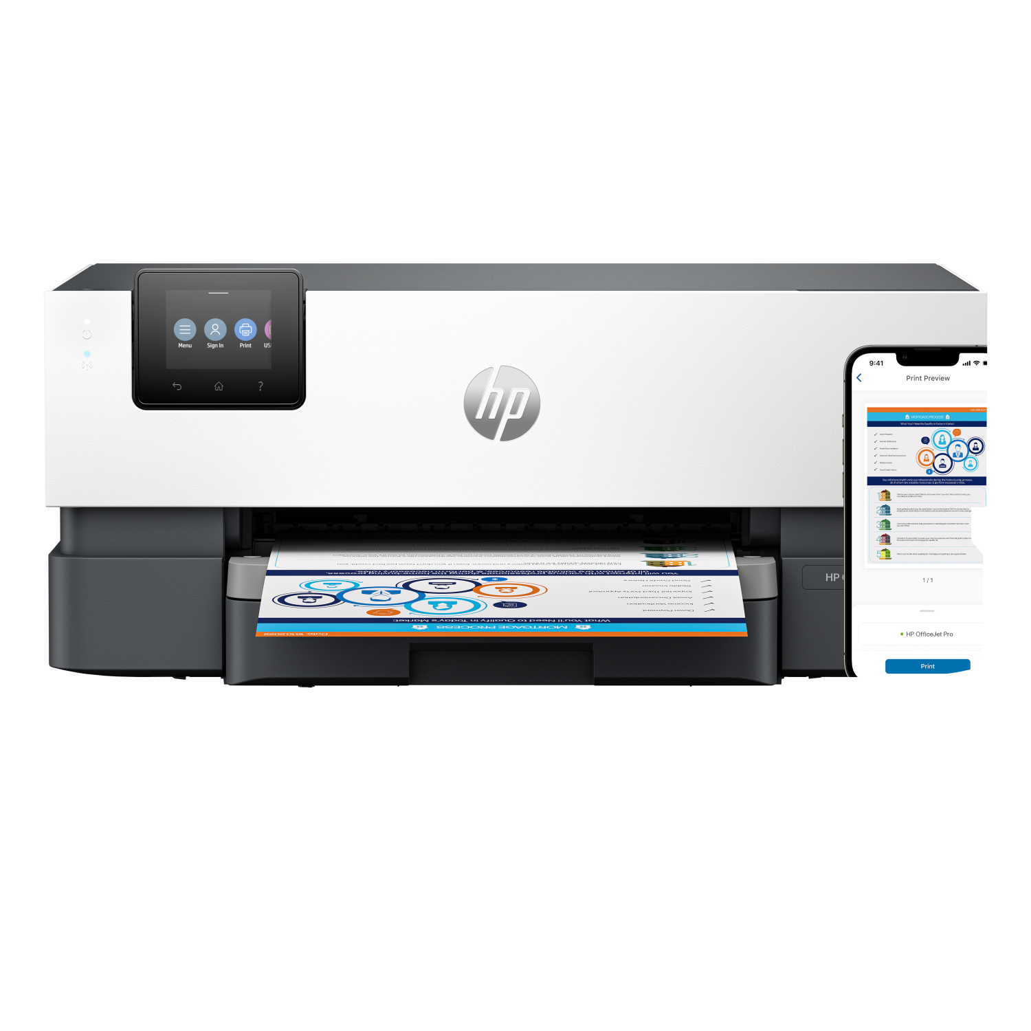 HP 9110b Multifunction Printers - 2.7 Inches - 512MB - Grey