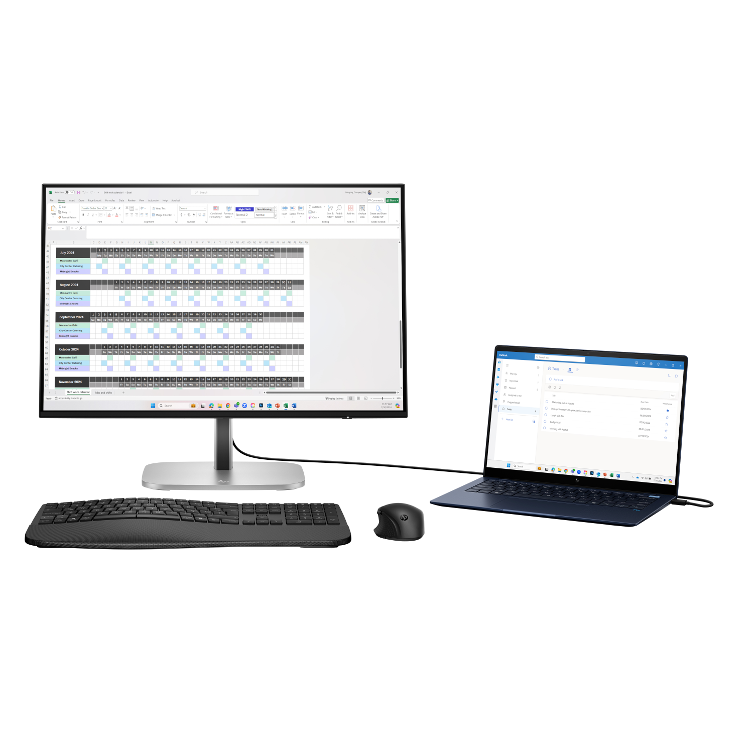 HP 524pn Computer Monitors - 24 Inches - Black