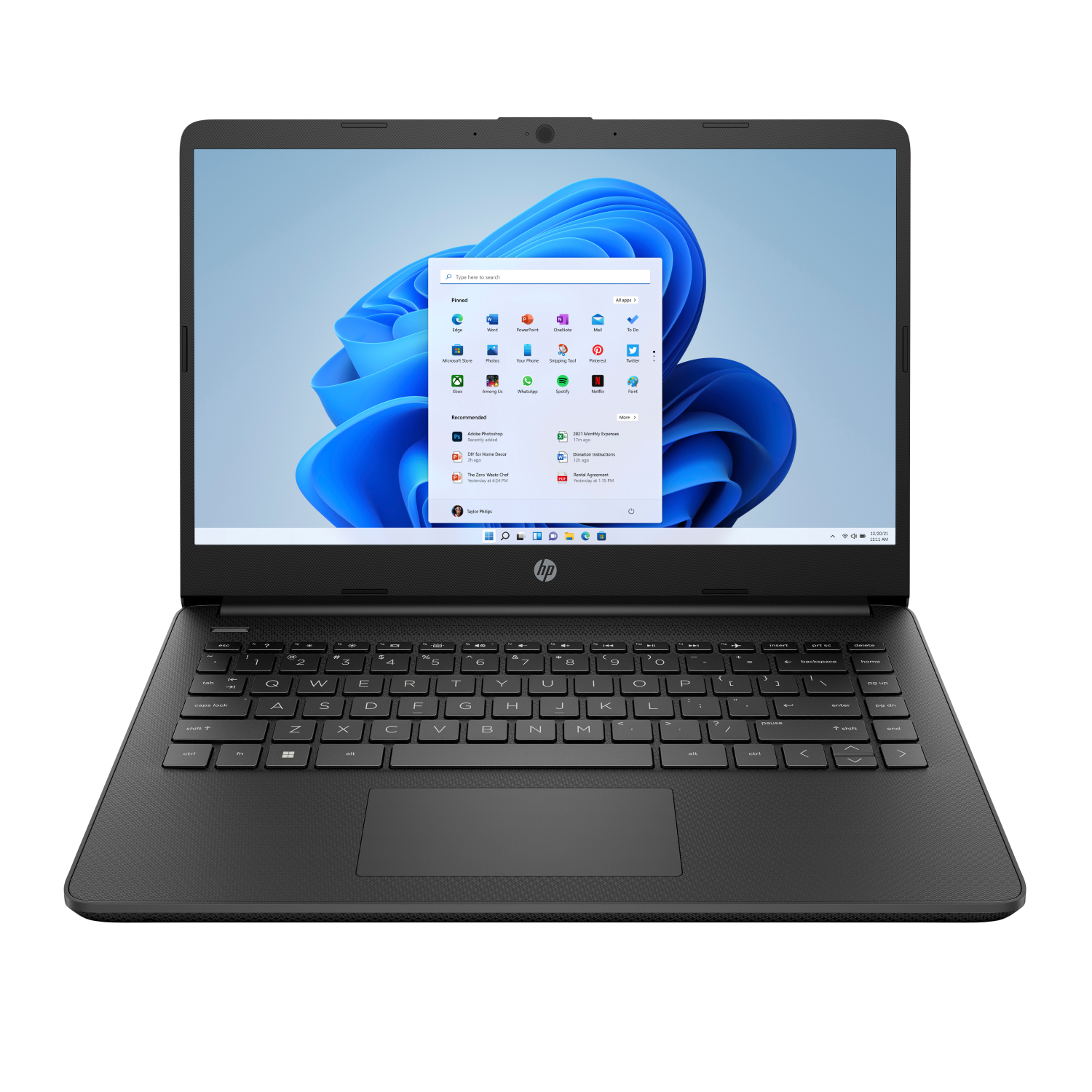 HP 14s-dq0007na Intel® Celeron® N4120 Laptop 35.6 cm (14") HD 4 GB DDR4-SDRAM 64 GB eMMC Wi-Fi 5 (802.11ac) Windows 11 Home in S mode Black