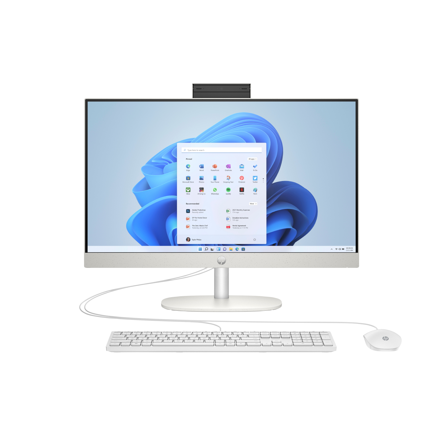 HP 24-cr0003na All-in-One PCs desktops and Workstations - 23.8 Inches - 8GB - White