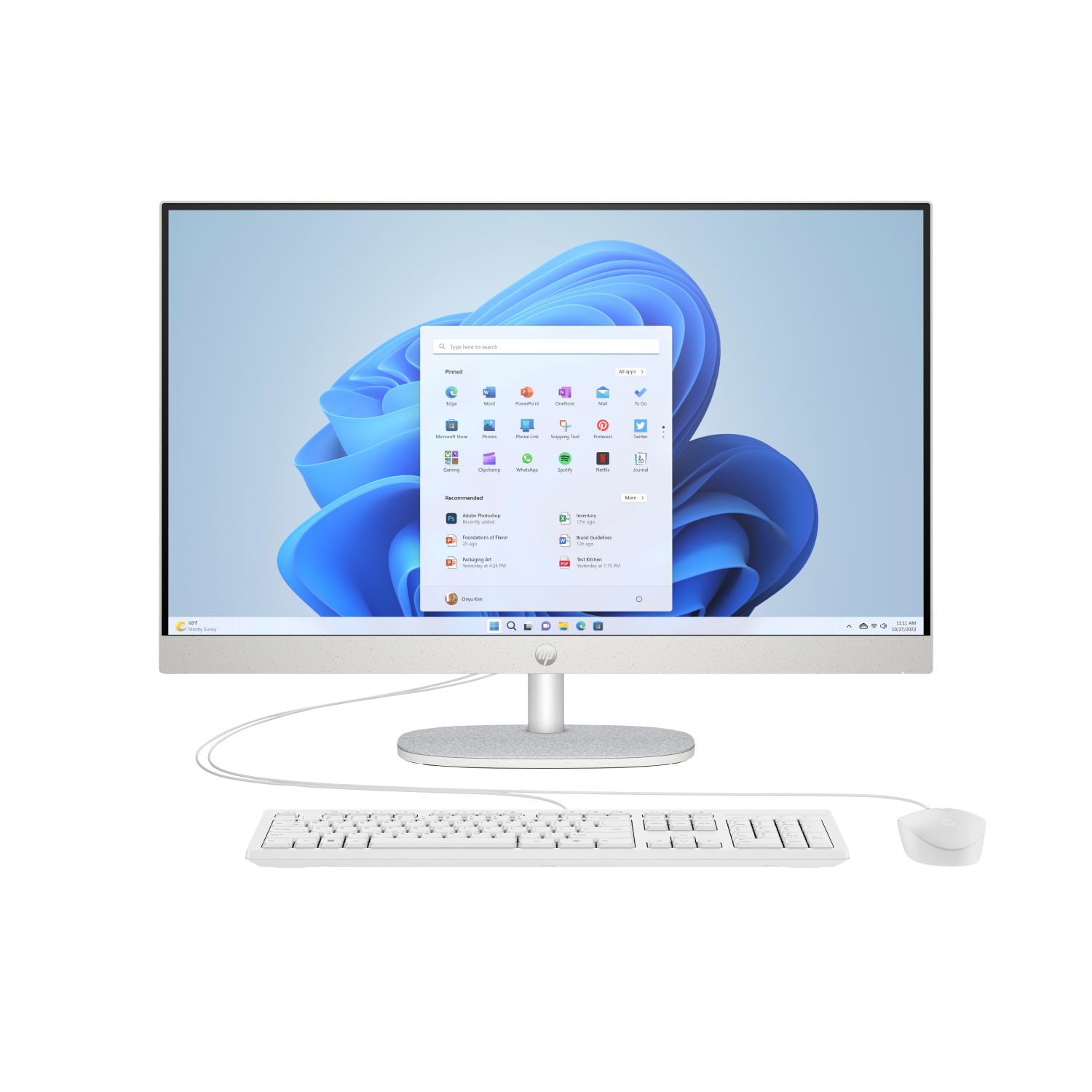 HP 27-cr0045na All-in-One PCs desktops and Workstations - 27 Inches - 8GB - White