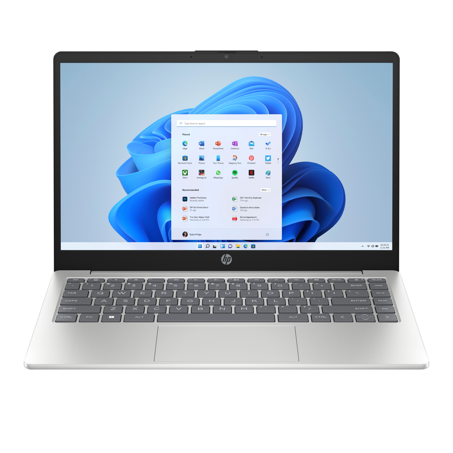HP Laptop 14-ep1010nax Intel Core 3 100U 35.6 cm (14") HD 8 GB DDR4-SDRAM 256 GB SSD Wi-Fi 6 (802.11ax) Windows 11 Home Silver