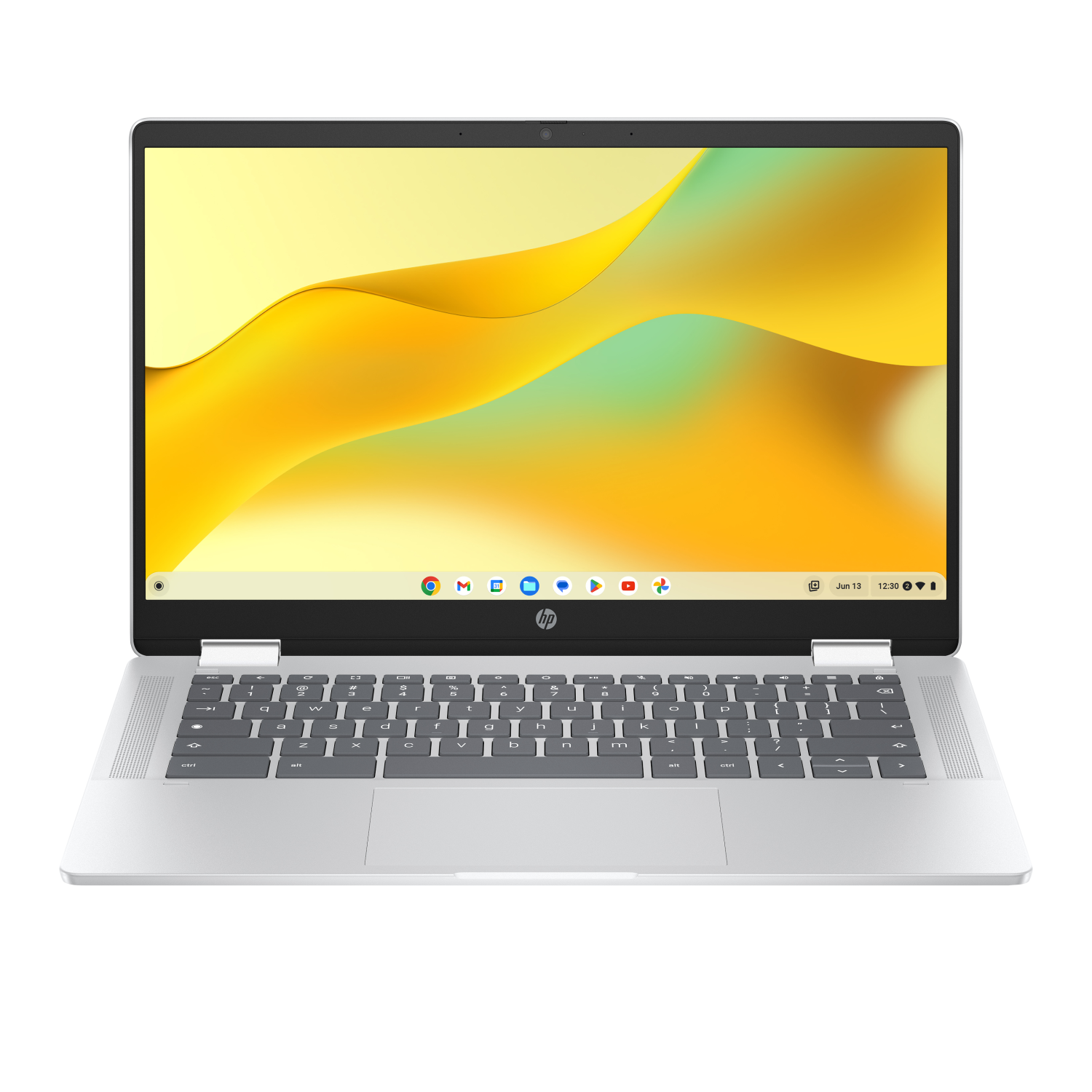 HP Chromebook x360 14b-cd0010nax Intel® N N100 35.6 cm (14") Touchscreen HD 4 GB LPDDR5-SDRAM Wi-Fi 6 (802.11ax) ChromeOS Silver