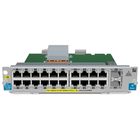 HP 20P GT POE+ / 2P SFP+ V2 ZL MODULE