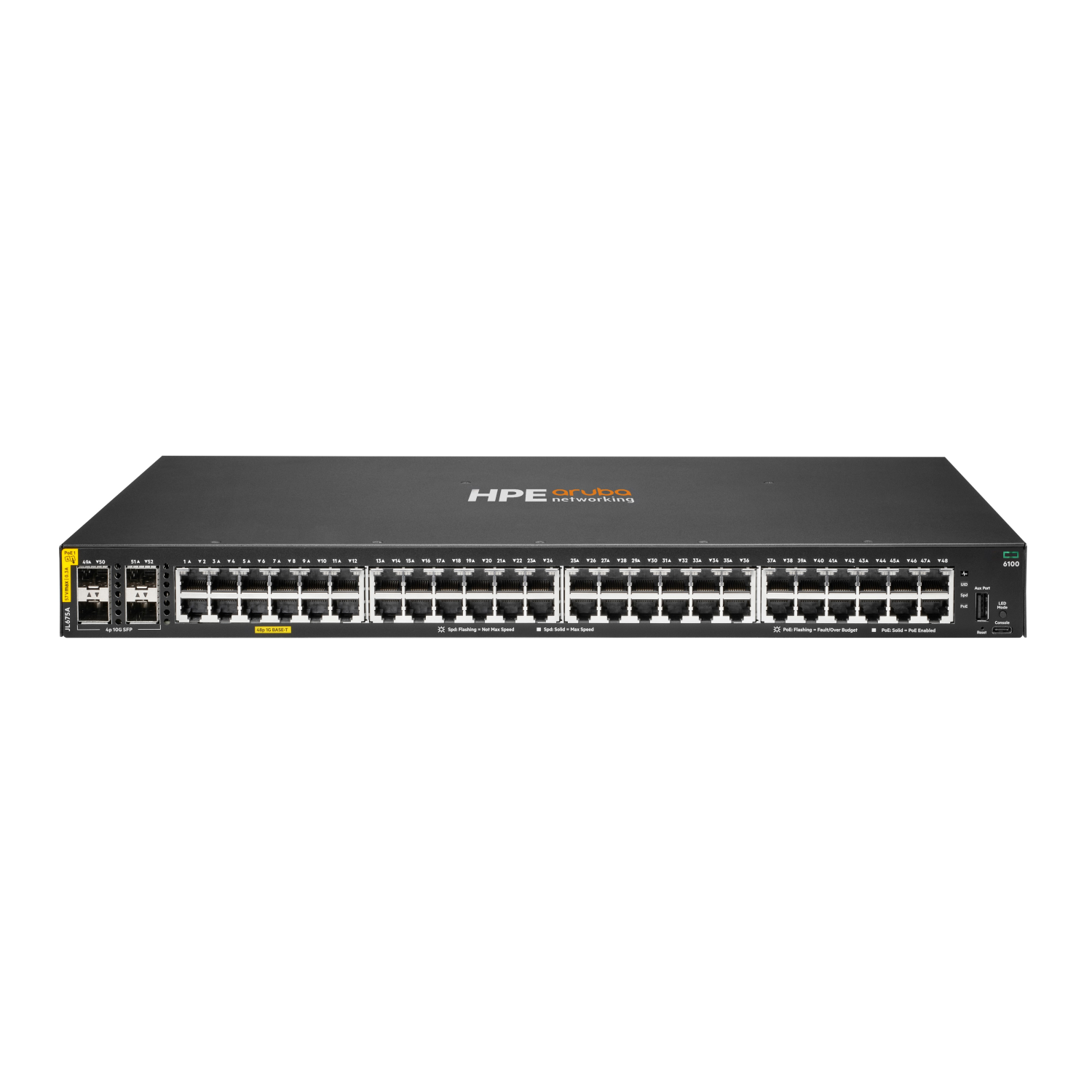 HP ARUBA CX 6100 48*1G RJ-45 4-SFP+ POE++ 370W L2 SWITCH