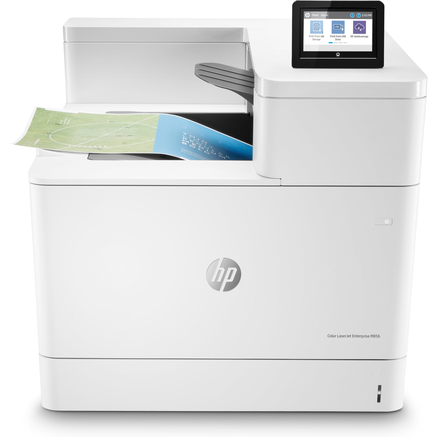 HP M856dn Laser Printers - 4.3 Inches - 1536MB - White