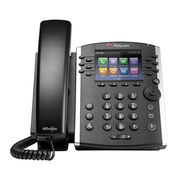 POLY 411 IP phone Black 12 lines TFT