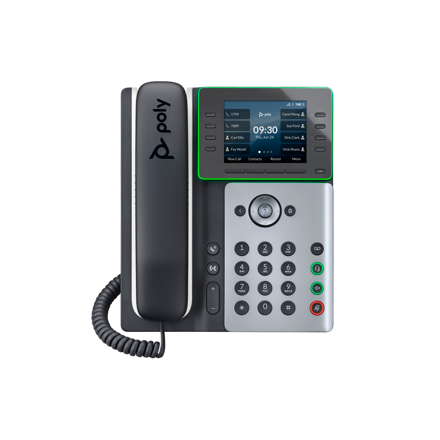 HP Poly E350 IP Phones - 3.5 Inches - Black