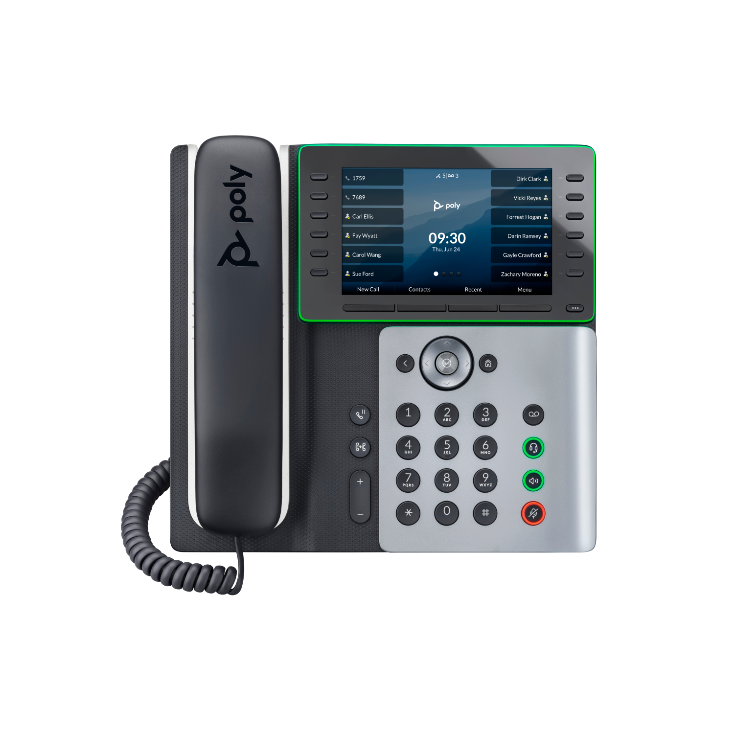 HP Poly E550 IP Phones - 5 Inches - Black