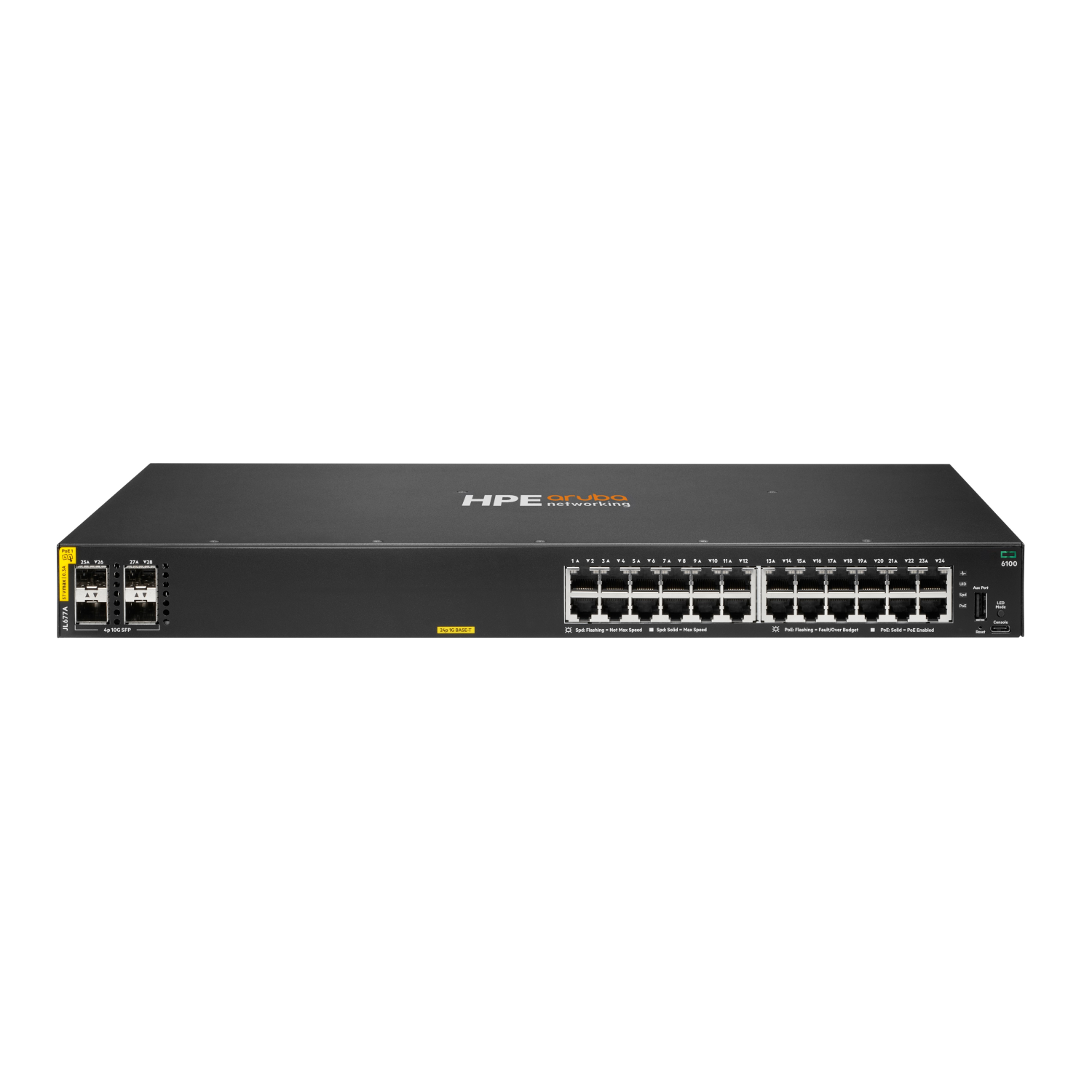 HPE Networking Aruba 6100 24G CL4 PoE 4SFP+ Switch