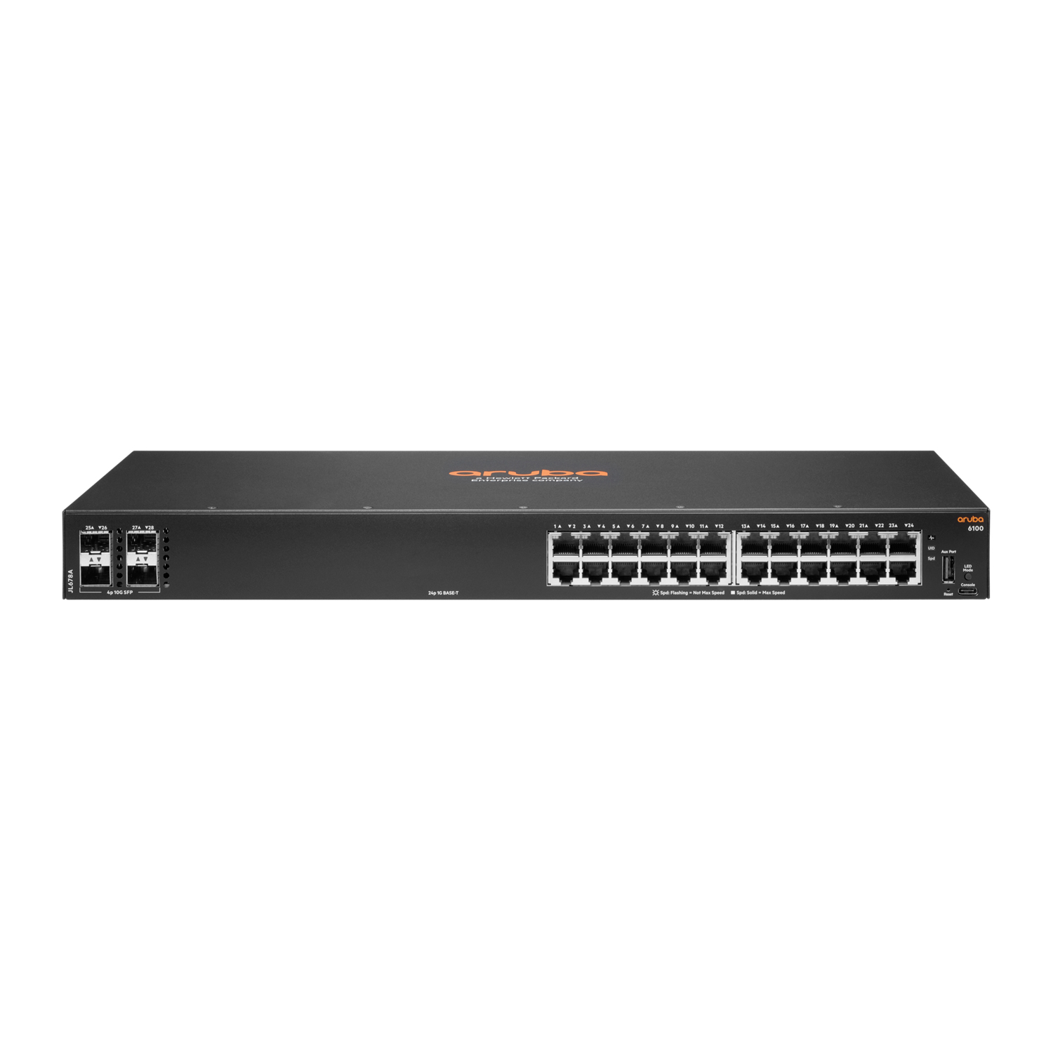HPE Aruba Networking Aruba 6100 24G 4SFP+ Managed L3 Gigabit Ethernet (10/100/1000) 1U Black