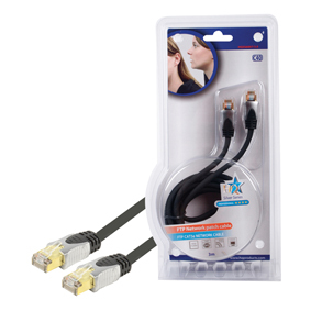 HQ 3m FTP Cat5e networking cable Black