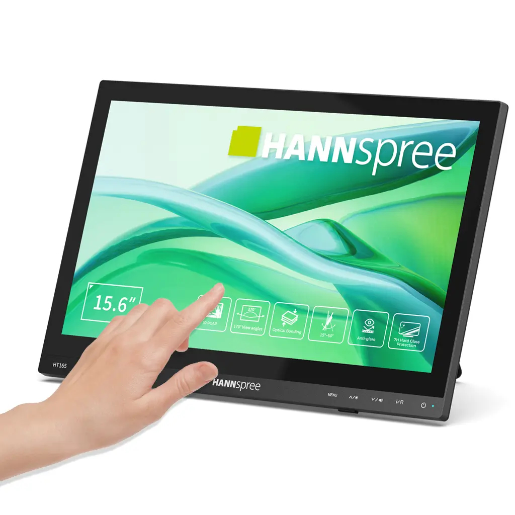 Hannspree HT165HPB Computer Monitors - 15.6 Inches - Black