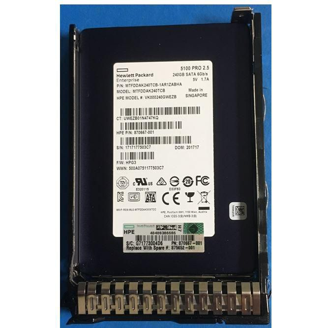 Hewlett Packard Enterprise 240GB Internal Solid State Drives