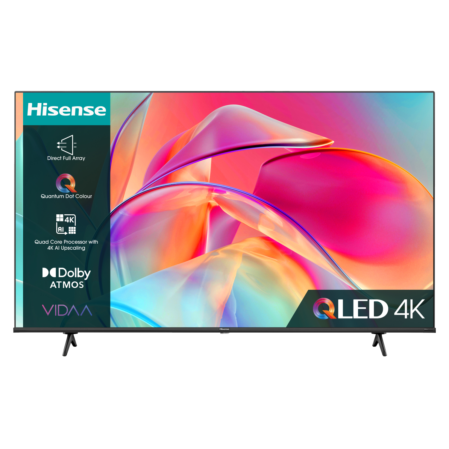 Hisense 43E7KQTUK TVs - 43 Inches - Black