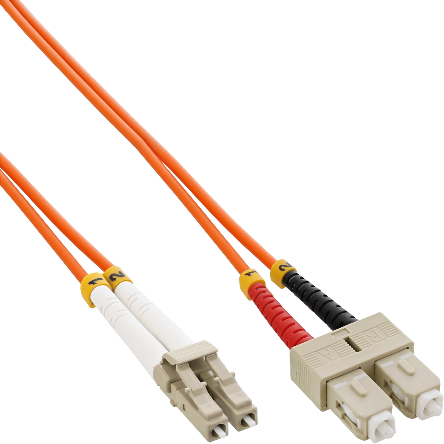 InLine Fiber Optical Duplex Cable LC/SC 50/125µm OM2 20m