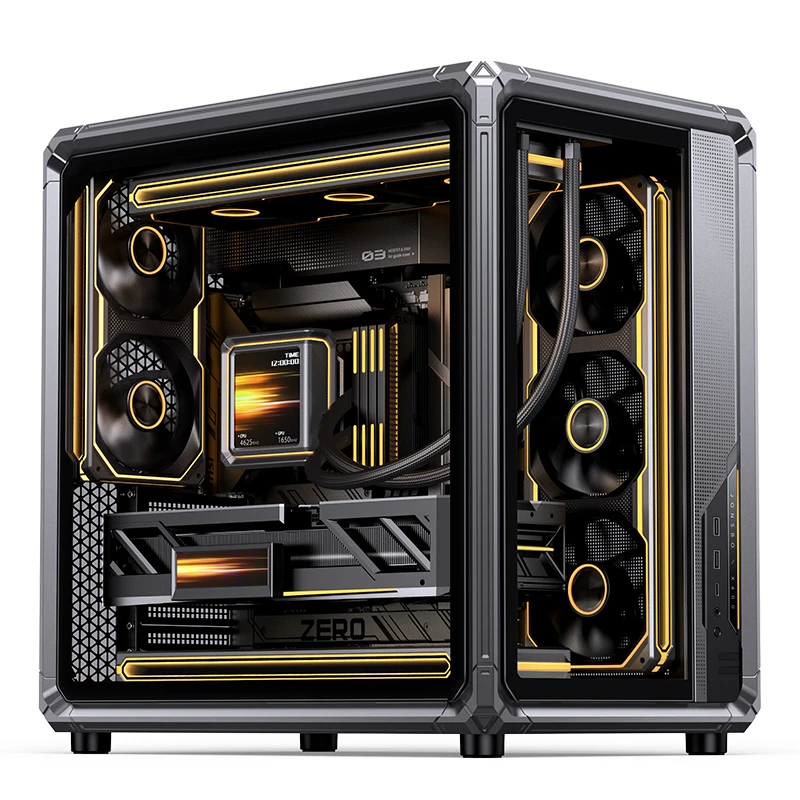 Jonsbo Jonsplus X400 Mid-Tower ATX Aluminium Frame Tempered Glass - Black