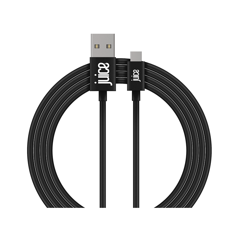 Juice JUI-CABLE-TYPEC-TYPEC-1M-RND-BLK USB Cables - Black