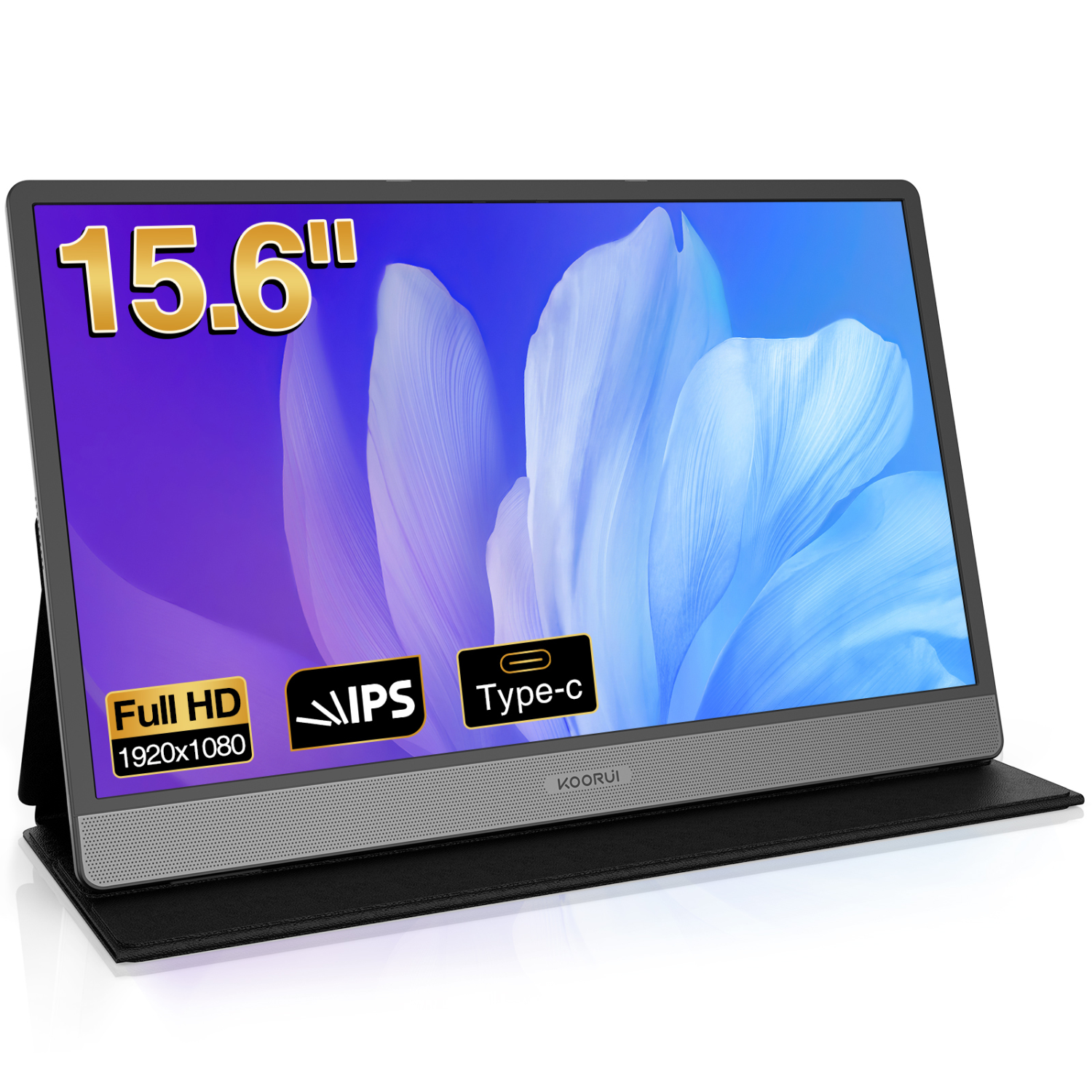 KOORUI 15B1 Computer Monitors - 15.6 Inches - Grey