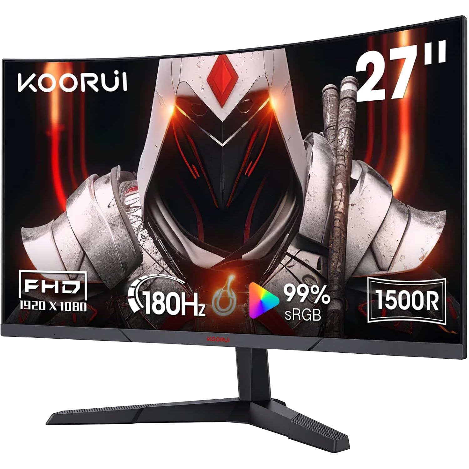 KOORUI 27E6CA Computer Monitors - 27 Inches - Black