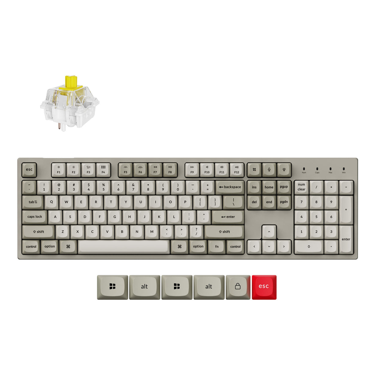 Keychron UK C2 Pro 8K QMK Hot-swap Hard Tactile Full-size Keyboard
