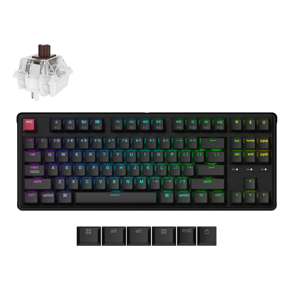 Keychron C3 Pro 8K keyboard Universal USB QWERTY UK English Black
