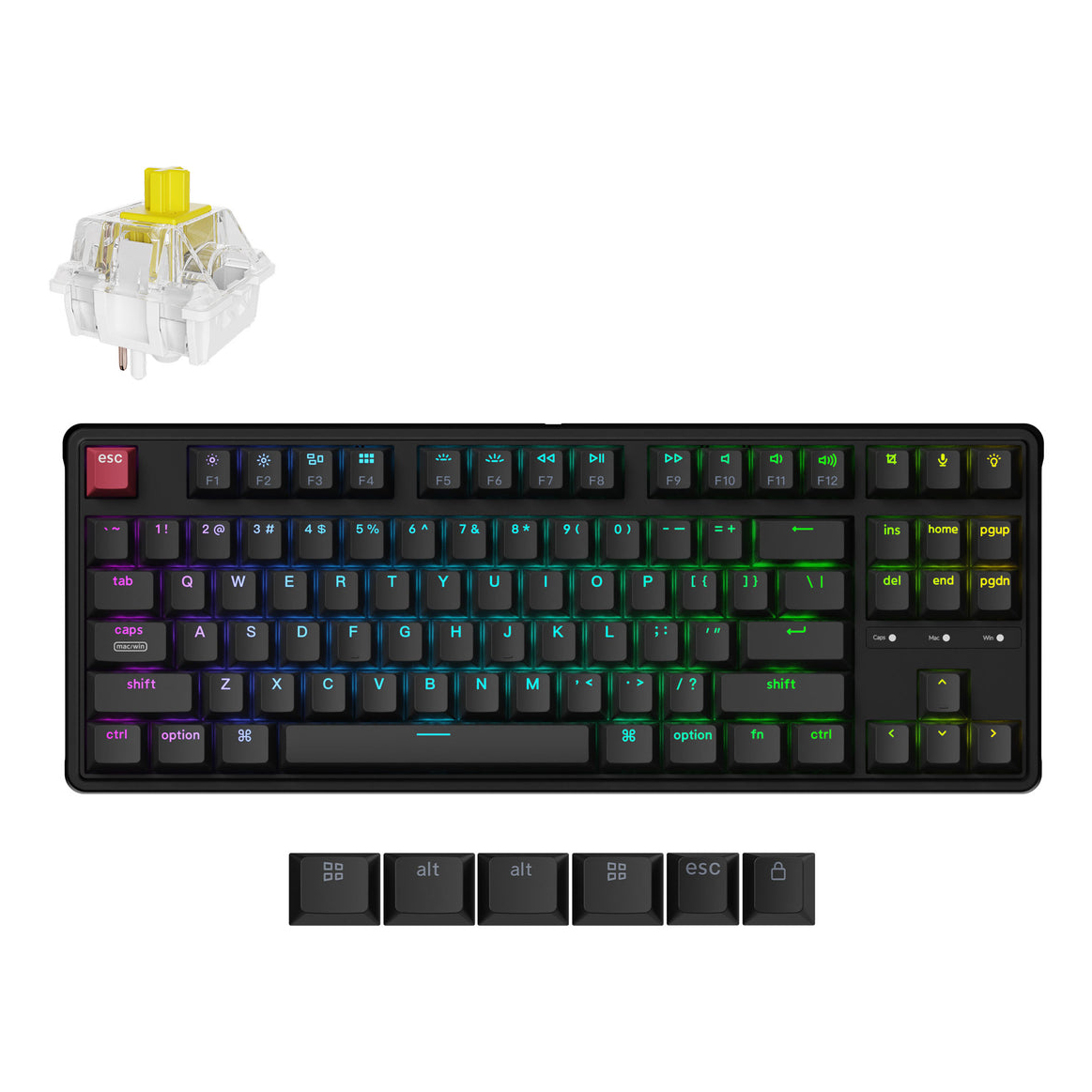 Keychron C3 Pro 8K keyboard Universal USB QWERTY UK English Black