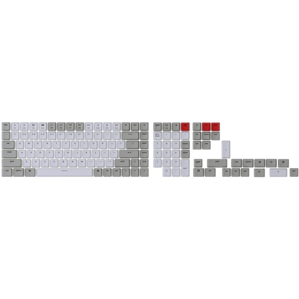 Keychron USA Full OEM Double Shot Keycap Set Light Grey