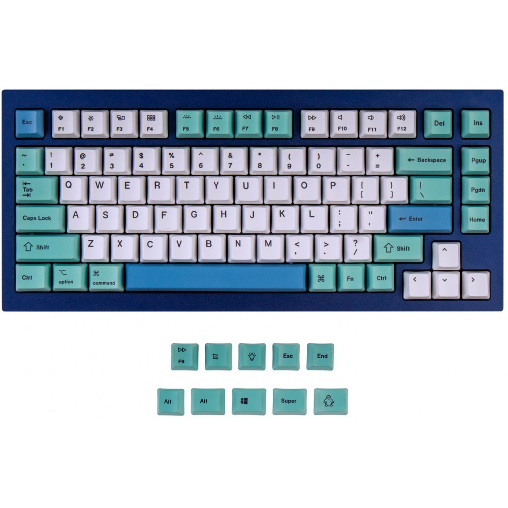 Keychron USA Q1 & K2 OEM Dye-Sub PBT Keycap Set Iceburg
