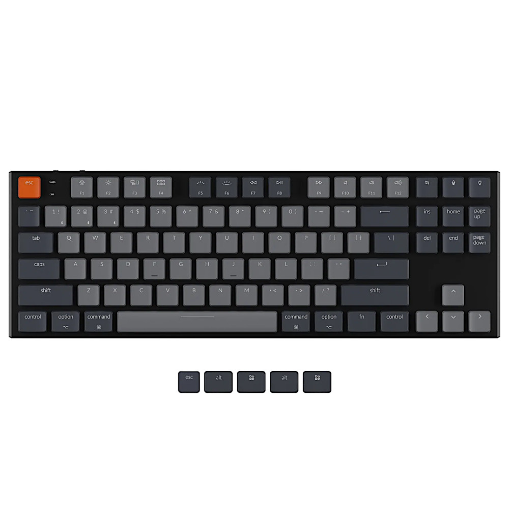 Keychron USA K1v5 Bluetooth Backlit Tactile Ultra-slim Aluminium Mac/PC Tenkeyless Keyboard