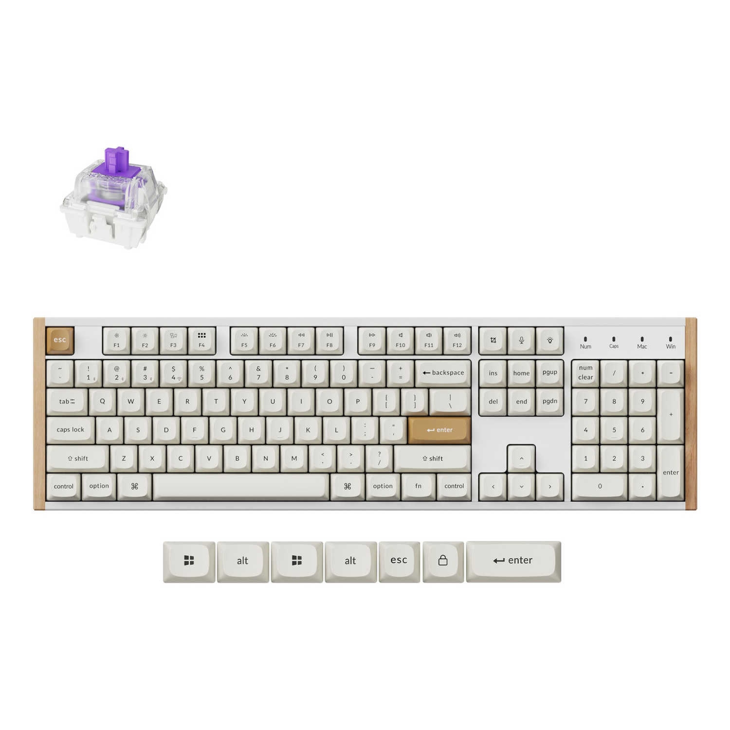 Keychron K10 HE Wireless Hot-swappable RGB Backlight Aluminum Nebula Switch - White (Special Edition)
