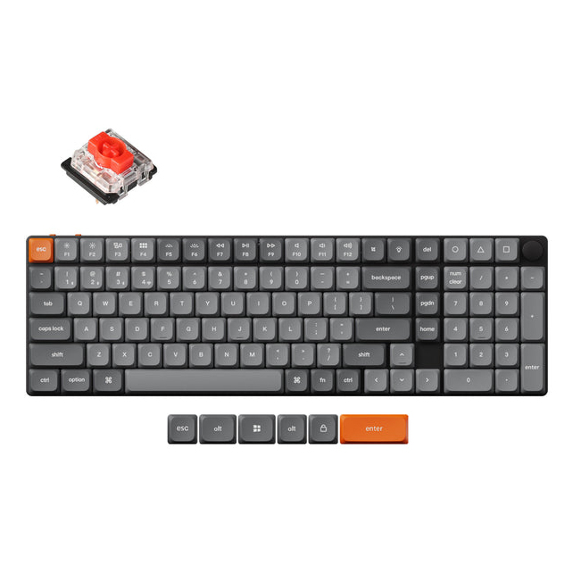 Keychron K17 Max keyboard Universal USB + RF Wireless + Bluetooth QWERTY UK English Black