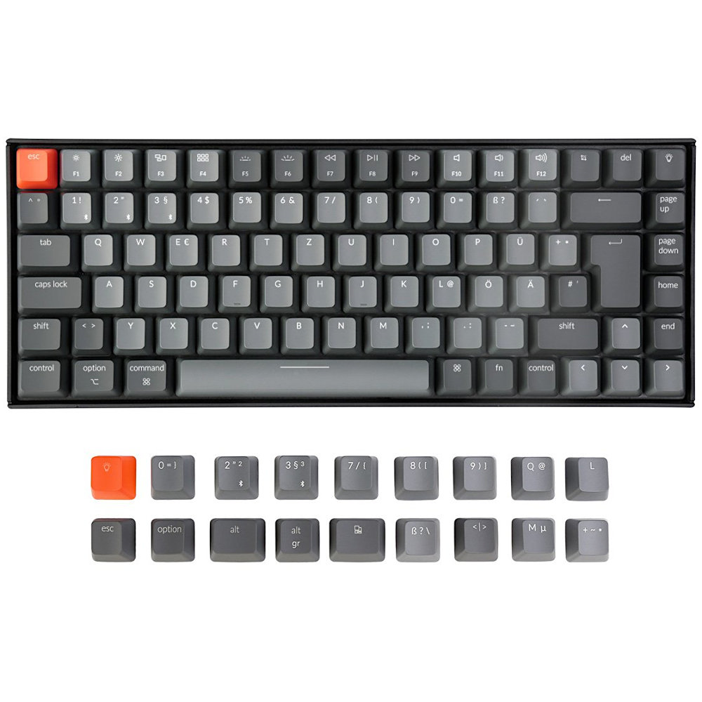 Keychron German K2v2 Bluetooth RGB Backlit Click Mac/PC Keyboard