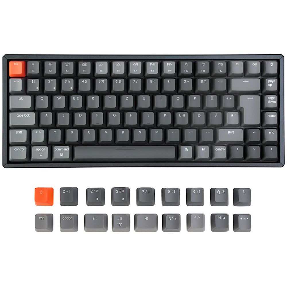 Keychron German K2v2 Bluetooth RGB Backlit Linear Aluminium Mac/PC Keyboard