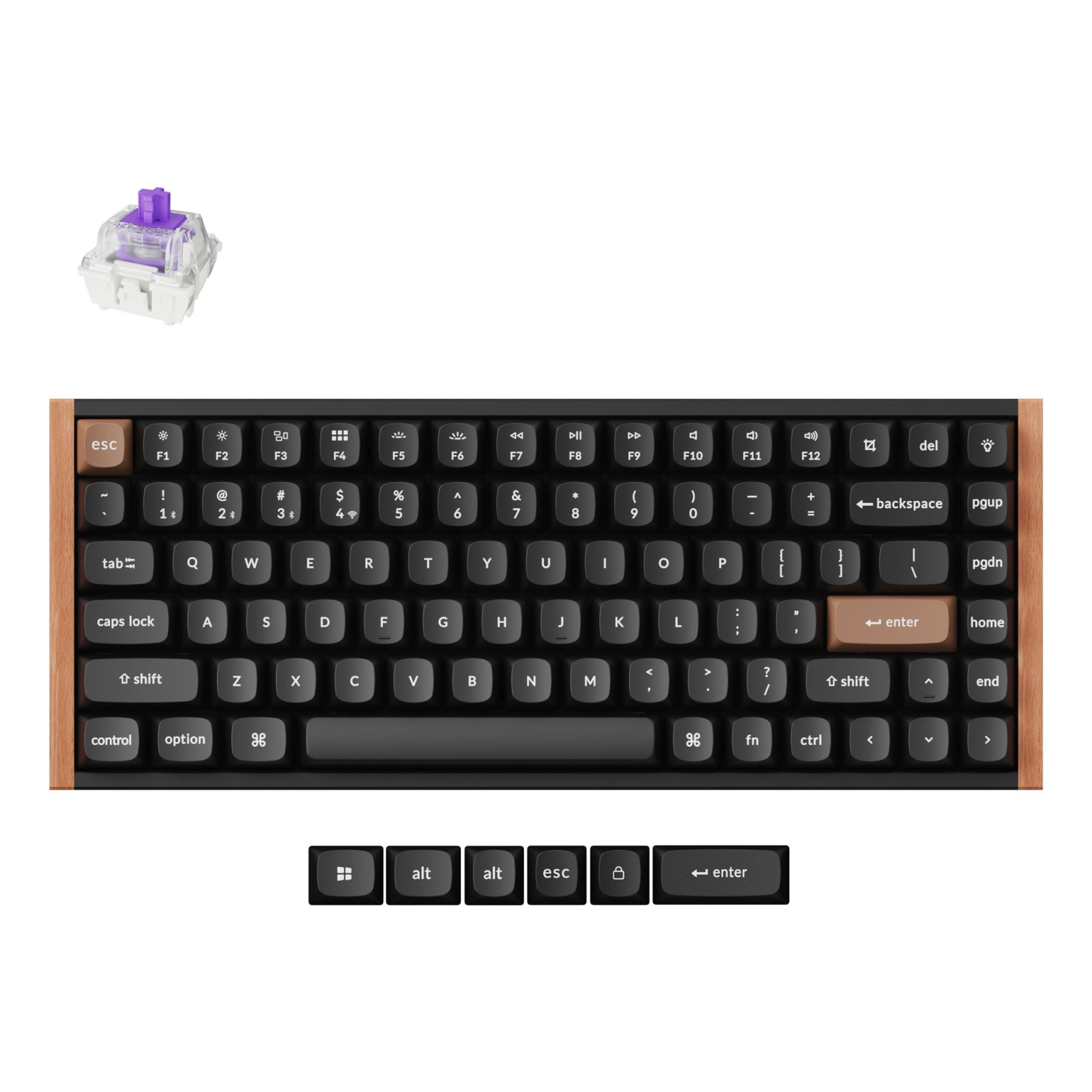 Keychron K2 HE keyboard Gaming USB + RF Wireless + Bluetooth QWERTY UK English Black