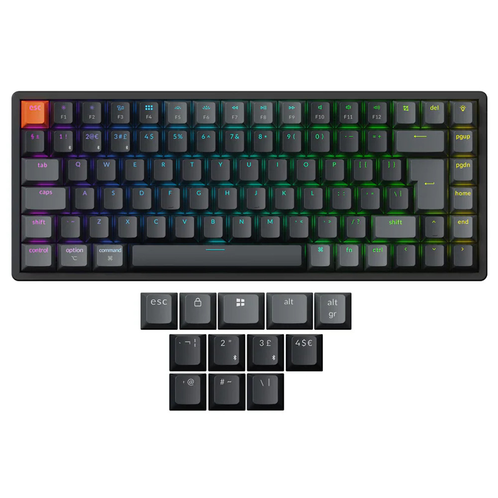 Keychron UK K2 V3 BT QMK RGB Hot-Swap Hard Tactile Aluminium Mac/PC Keyboard