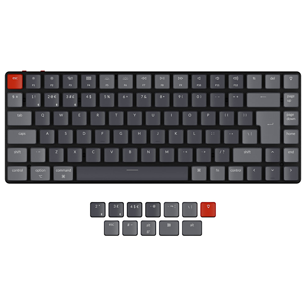 Keychron UK K3v2 Bluetooth RGB Optical Tactile Ultra-slim Aluminium Mac/PC 75% Keyboard
