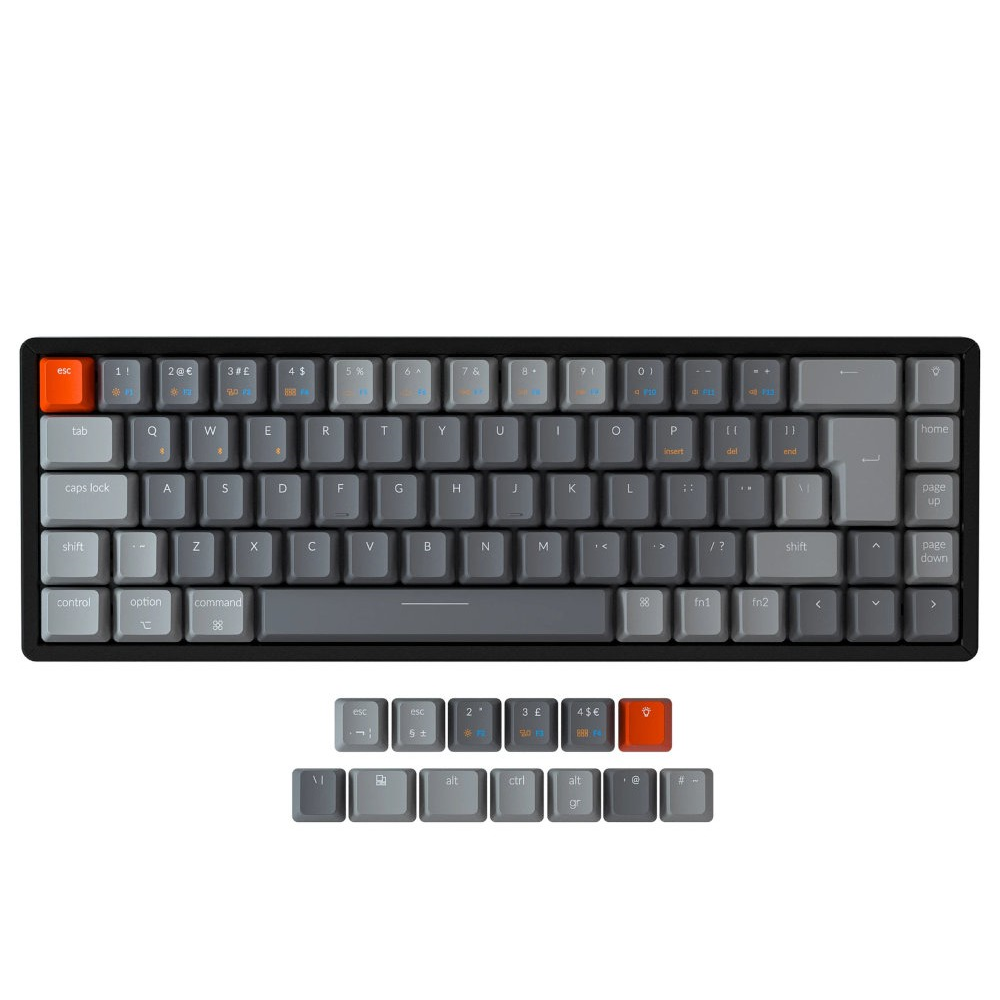 Keychron UK K6 Bluetooth RGB Backlit Tactile Aluminium Mac/PC 65% Keyboard