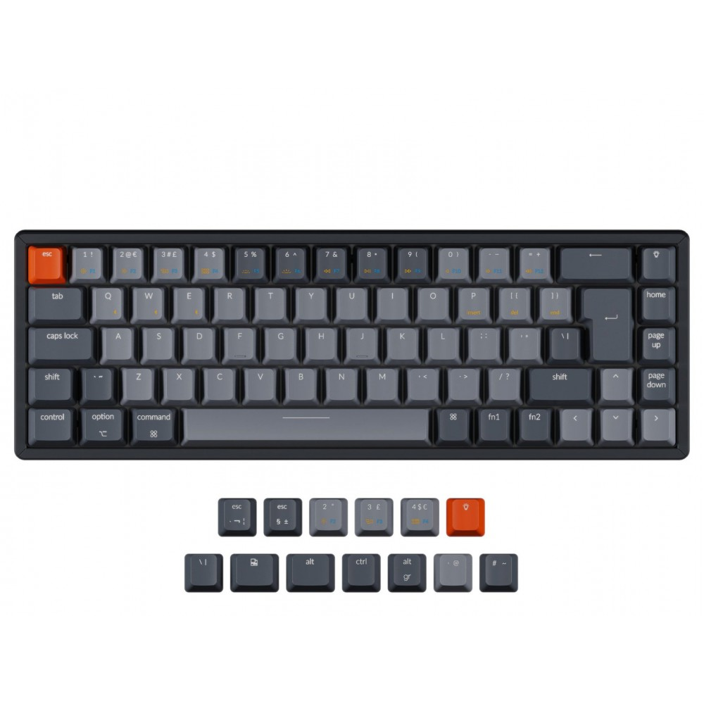 Keychron UK K6 Bluetooth RGB Backlit Hot-Swap Linear Aluminium Mac/PC 65% Keyboard