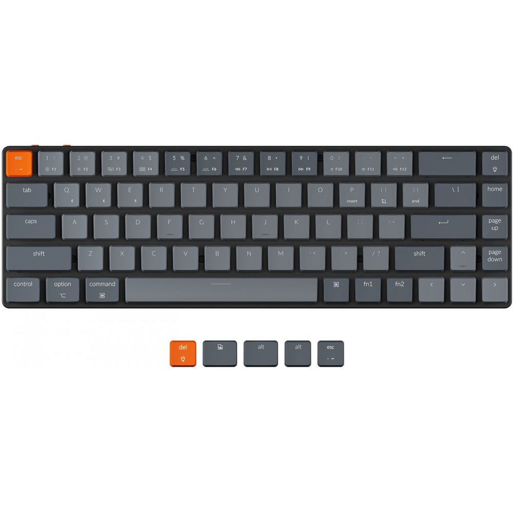 Keychron USA K7 Bluetooth Backlit Tactile Ultra-slim Aluminium Mac/PC 65% Keyboard