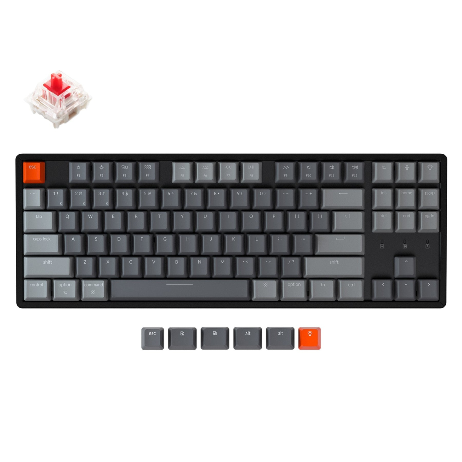 Keychron USA K8 Bluetooth RGB Backlit Hot-Swap Linear Aluminium Mac/PC Keyboard