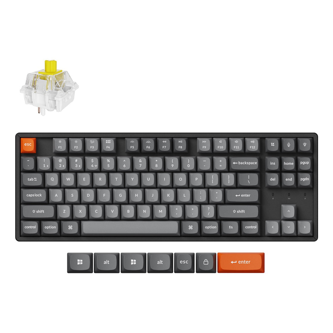 Keychron K8 Max keyboard Universal USB + RF Wireless + Bluetooth QWERTY UK English Black